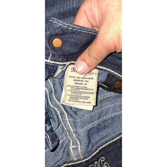 Miss Me Jeans Women's Size 30x34 Boot Cut Dark Wash Bling Flap Pocket JS5014B58 - Picture 4 of 4